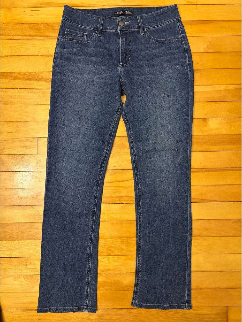Riders by Lee Mid Rise Straight Leg Jeans, Size 10M, Blue Denim